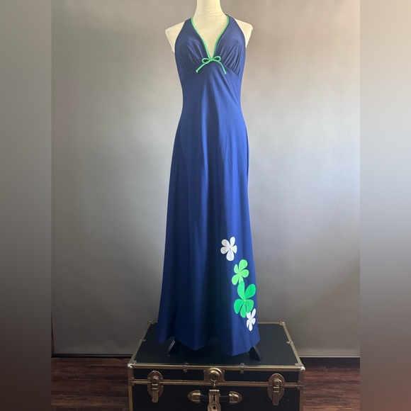 Dresses & Skirts - Vintage De Weese Design Swim And Sun Fashions Halter Maxi Dress 60s